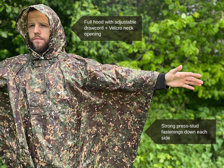 Load image into Gallery viewer, DD Hammocks Poncho Tarp - Multi Camo By DD Hammocks

