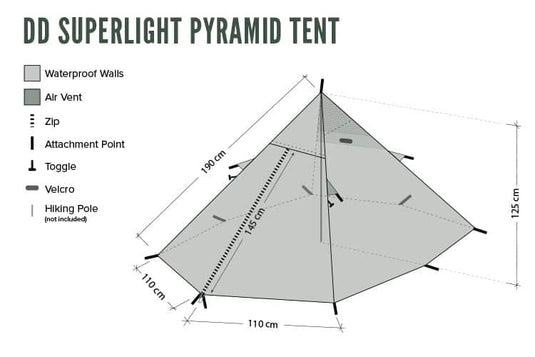 DD SuperLight Pyramid Tent By DD Hammocks