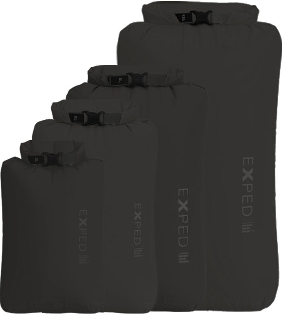 Exped Drybag Versa Bright (3-13L) Dry Bag Set - Various Colours Black By Wood To Water Outdoors