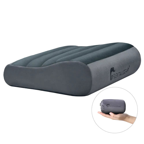 Load image into Gallery viewer, Flextail ZERO PILLOW-B Shape Inflatable Camping Air Pillow Grey By Flextail Gear
