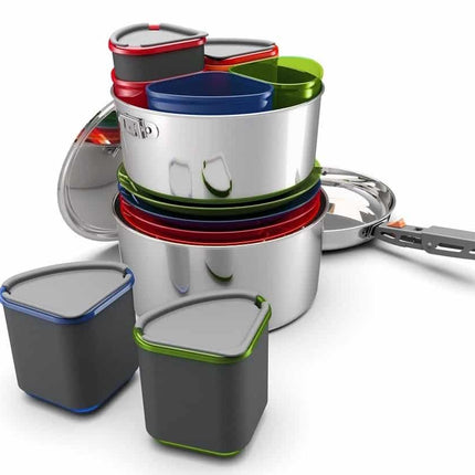 GSI Glacier Stainless Camper Cook and Eat set By GSI outdoors