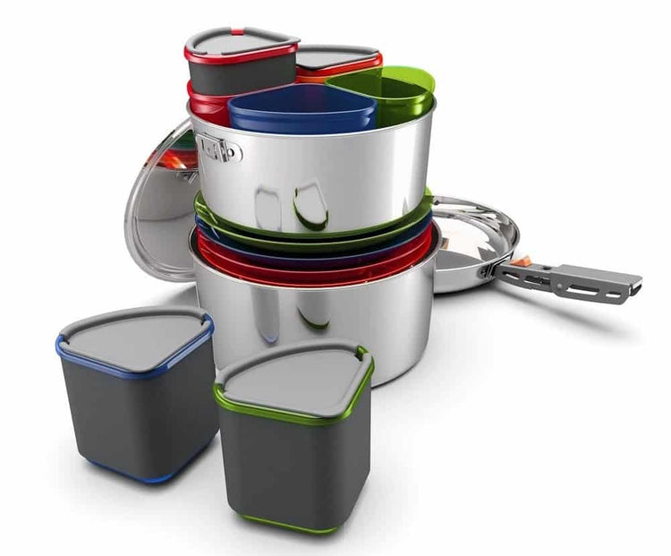 GSI Glacier Stainless Camper Cook and Eat set By GSI outdoors