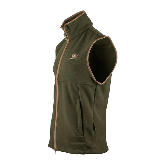 Jack Pyke Countryman Pheasant Fleece Gilet - Dark Olive By Thatchreed