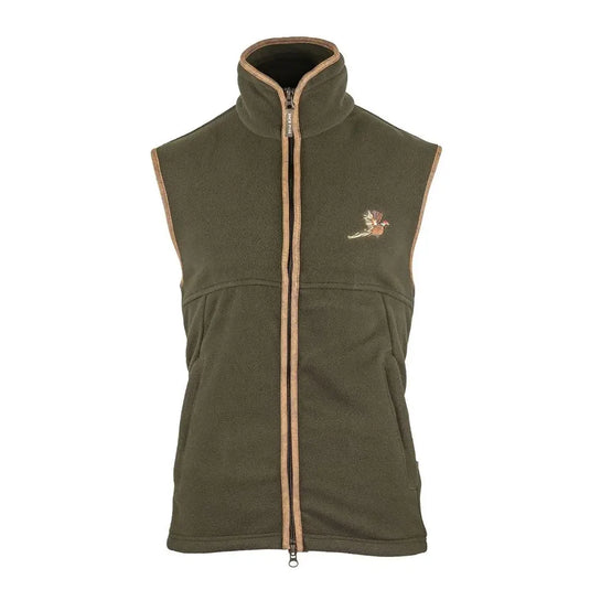 Jack Pyke Countryman Pheasant Fleece Gilet - Dark Olive By Thatchreed