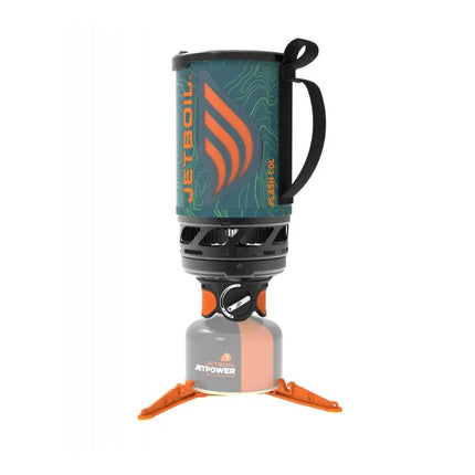 Jetboil Flash 1.0 Fast Boil System (2025 Version) Ocean Topo By Wood To Water Outdoors