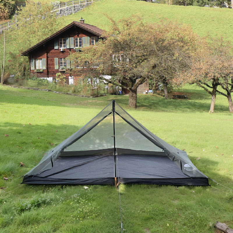 Load image into Gallery viewer, 3FULGear Lanshan 1 / 4 Season / Forest Green Hiking Pole Tent By 3F UL GEAR
