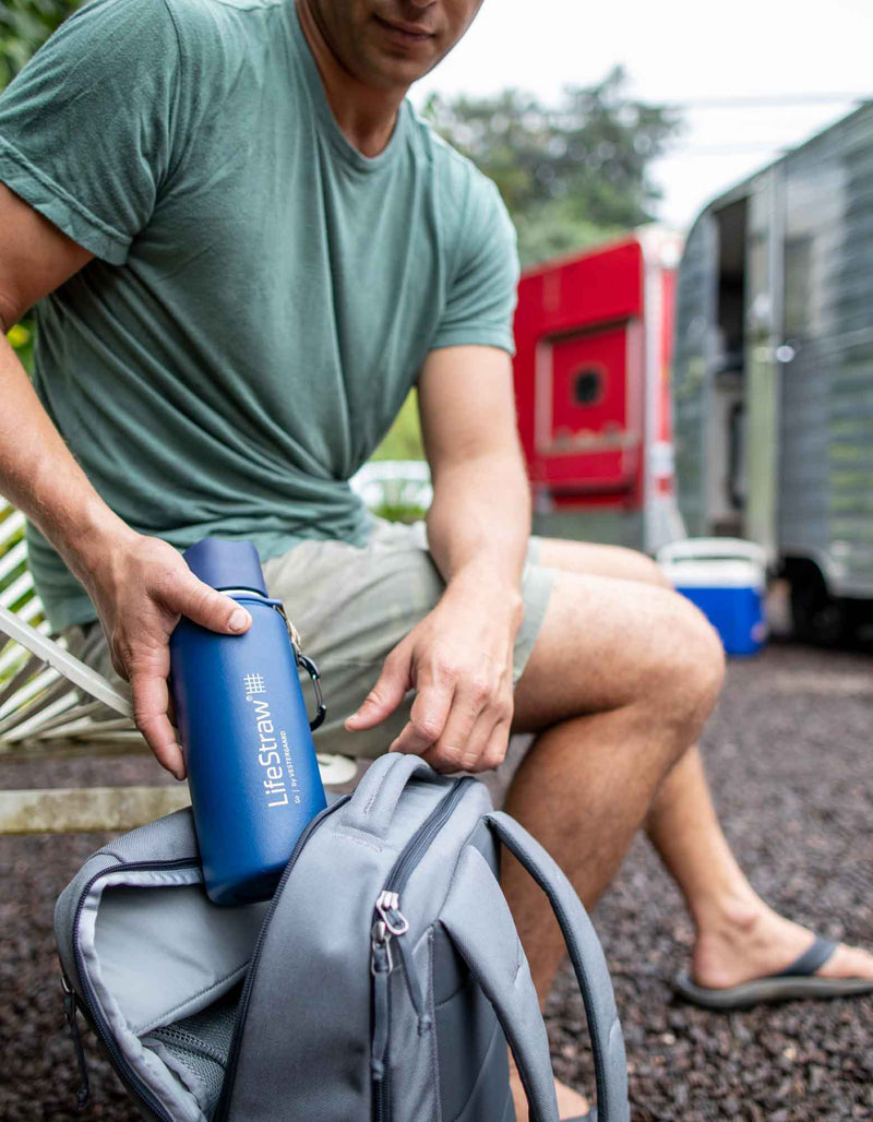 Load image into Gallery viewer, Lifestraw Go Stainless Steel 700ml Filter Water Bottle (Various Colours) By LifeStraw
