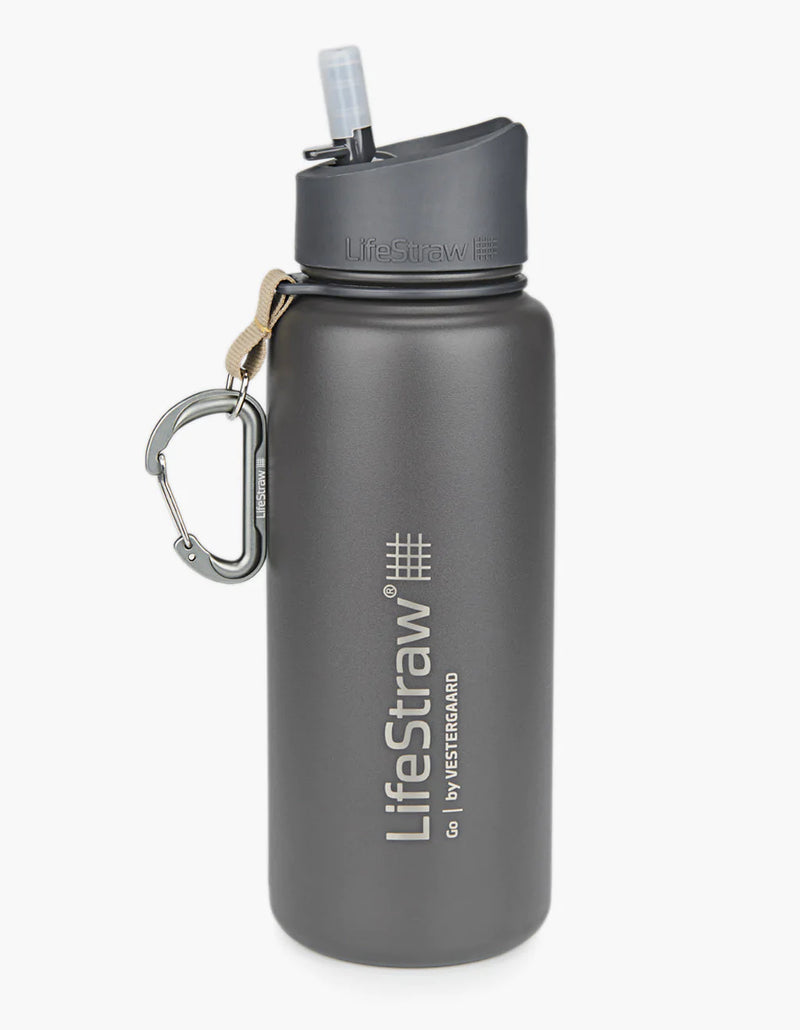 Load image into Gallery viewer, Lifestraw Go Stainless Steel 700ml Filter Water Bottle (Various Colours) Grey By LifeStraw
