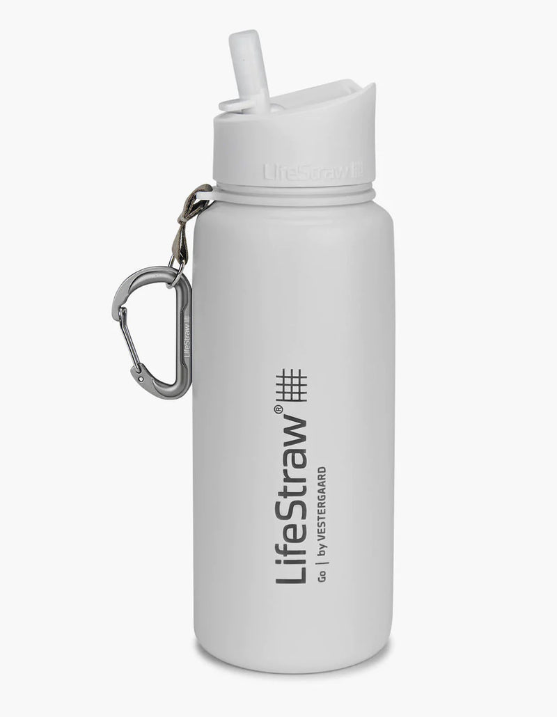 Load image into Gallery viewer, Lifestraw Go Stainless Steel 700ml Filter Water Bottle (Various Colours) White By LifeStraw
