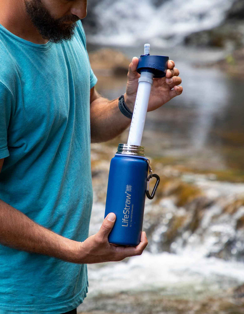 Load image into Gallery viewer, Lifestraw Go Stainless Steel 700ml Filter Water Bottle (Various Colours) By LifeStraw
