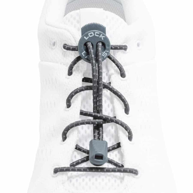 Load image into Gallery viewer, Lock Laces 48" Shoelaces (Various Colours) Reflective Storm Grey By Lock Laces
