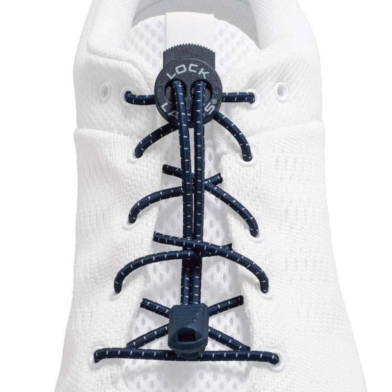 Load image into Gallery viewer, Lock Laces 48" Shoelaces (Various Colours) Navy Blue By Lock Laces
