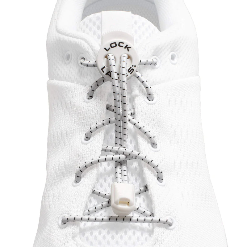 Load image into Gallery viewer, Lock Laces 48" Shoelaces (Various Colours) White By Lock Laces
