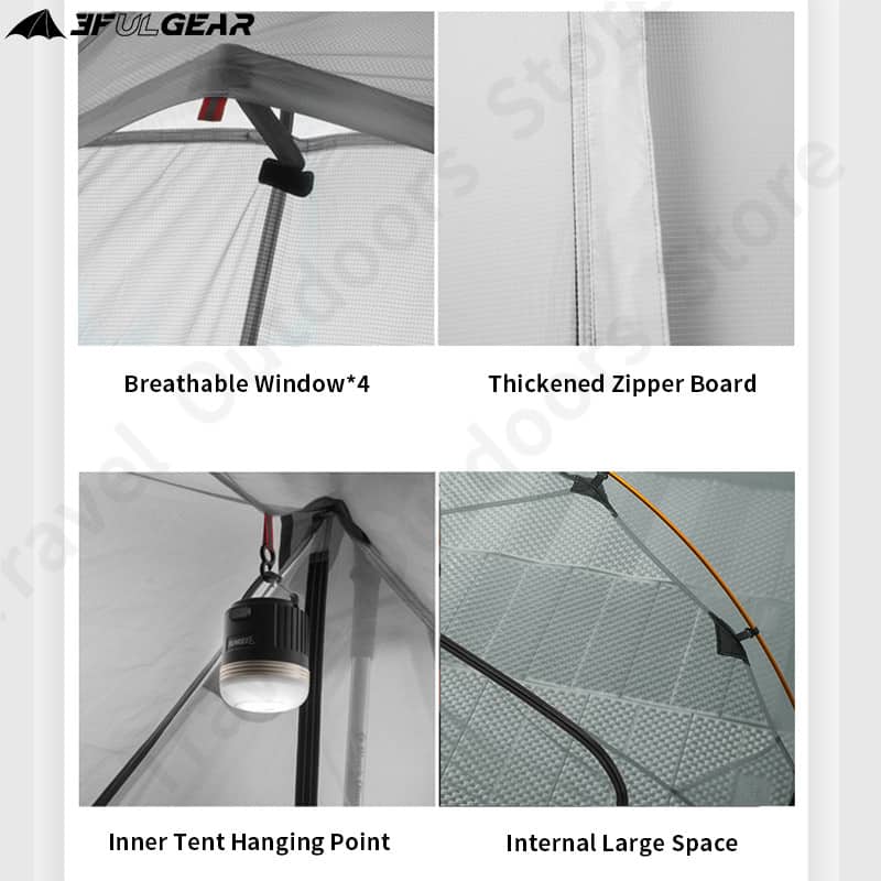 Load image into Gallery viewer, 3F UL Gear Qingkong 3 Season Tent - Green By 3F UL GEAR
