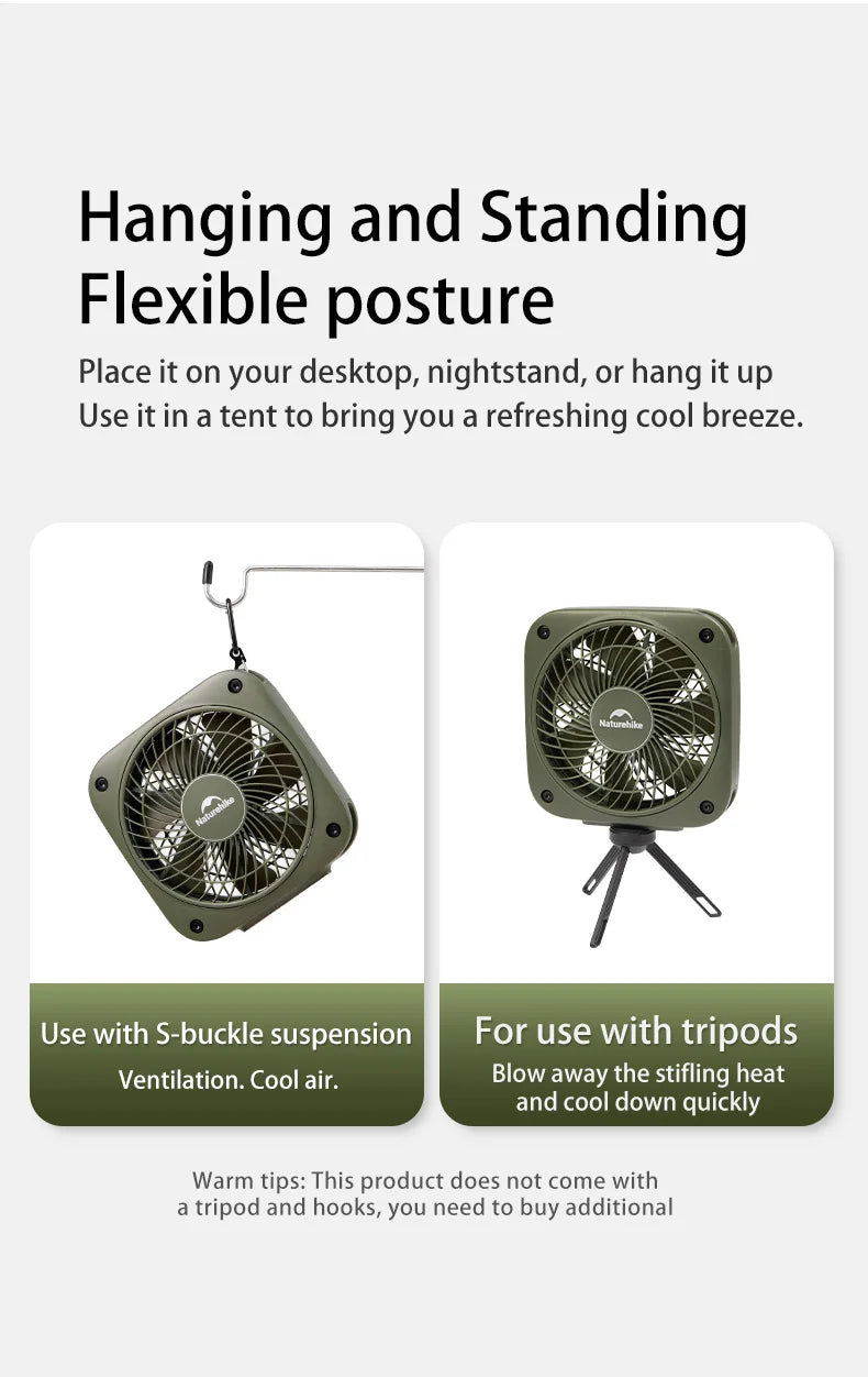 Load image into Gallery viewer, Naturehike USB powered Camping Fan with Speed control By NatureHike

