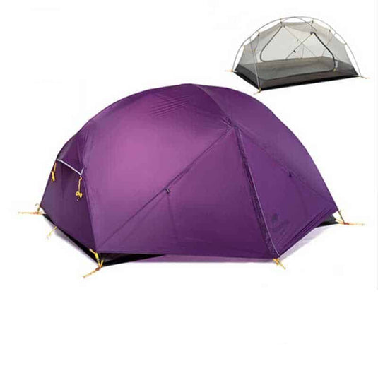 Naturehike 20D Mongar Ultralight 2 man Tent (Various Colours) With Mat Purple By NatureHike