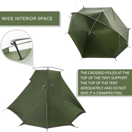 Naturehike Tagar Lightweight Tent ( 1 or 2 man) - Forest Green By NatureHike