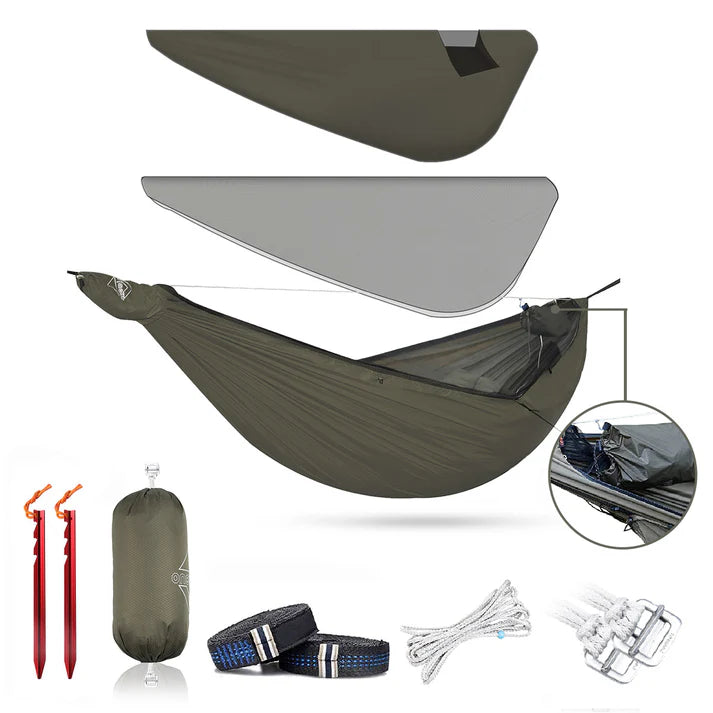 Load image into Gallery viewer, Onewind Airstream 11' Hammock with Detachable Zipper Bugnet and Wind Sock By Onewind Outdoors

