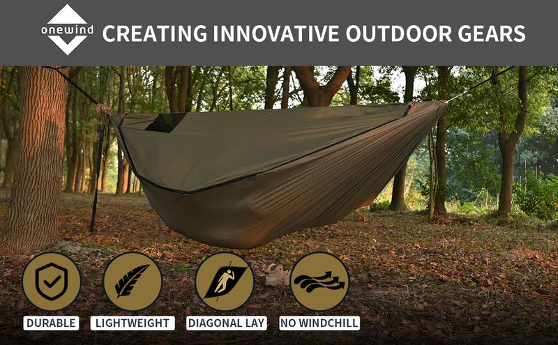 Load image into Gallery viewer, Onewind Airstream 11' Hammock with Detachable Zipper Bugnet and Wind Sock By Onewind Outdoors
