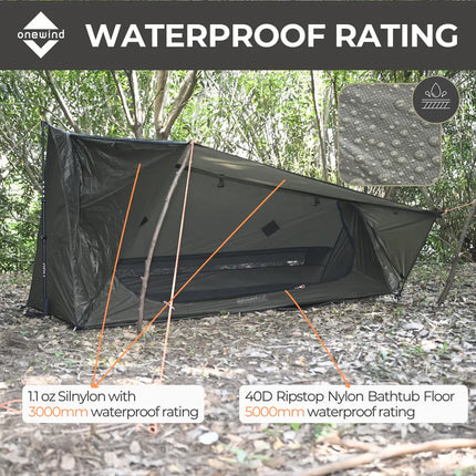 Onewind Outdoors Ultralight SoloVent Bivy Tent (2026 Version) By Onewind Outdoors