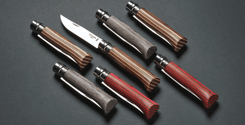 Load image into Gallery viewer, Opinel No.8 Laminated Birch Collection (Various Colours) By Opinel knives
