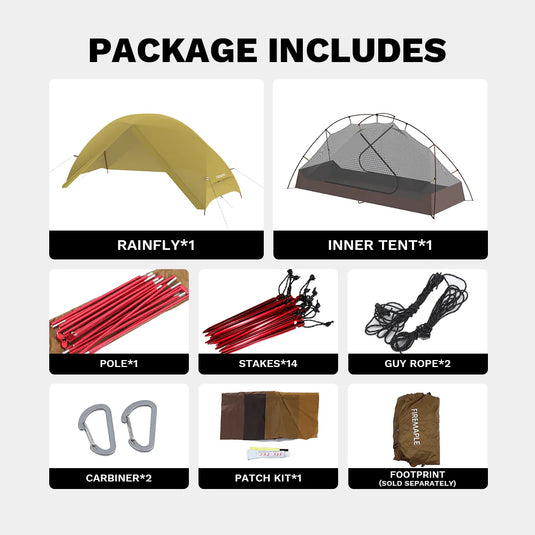 Fire Maple Gear Tropics 1 Person Backpacking Tent With Foot print By Fire Maple Gear