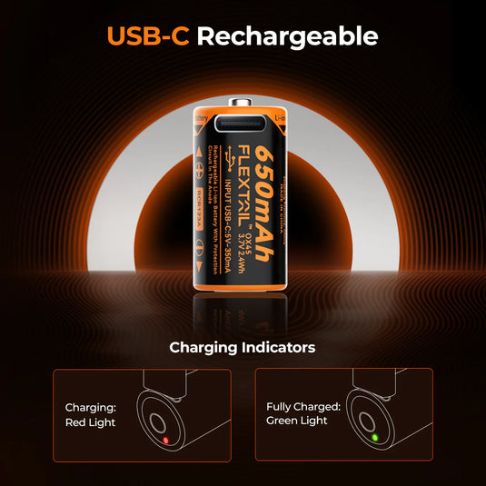 ZERO QUARK BATTERY - High Performance RCR123A Li-ion Battery (900CHT) for Zero pump By Flextail Gear