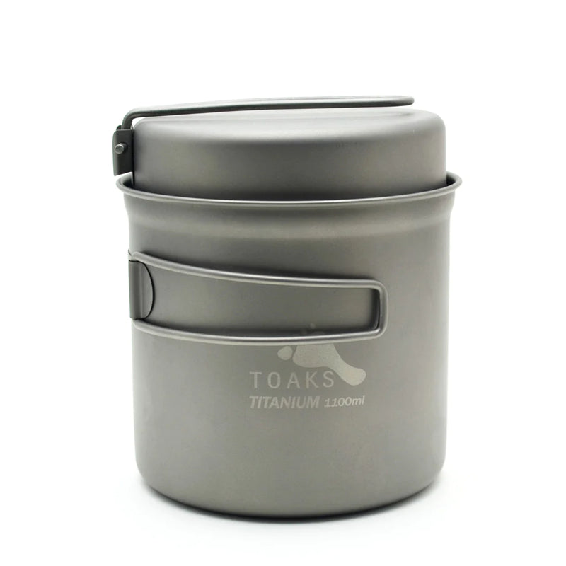 Load image into Gallery viewer, Toaks Titanium Pot with Pan ( 1100ML or 1300ML) By Toaks Outdoors
