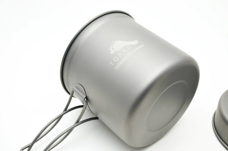 Load image into Gallery viewer, Toaks Titanium Pot with Pan ( 1100ML or 1300ML) By Toaks Outdoors
