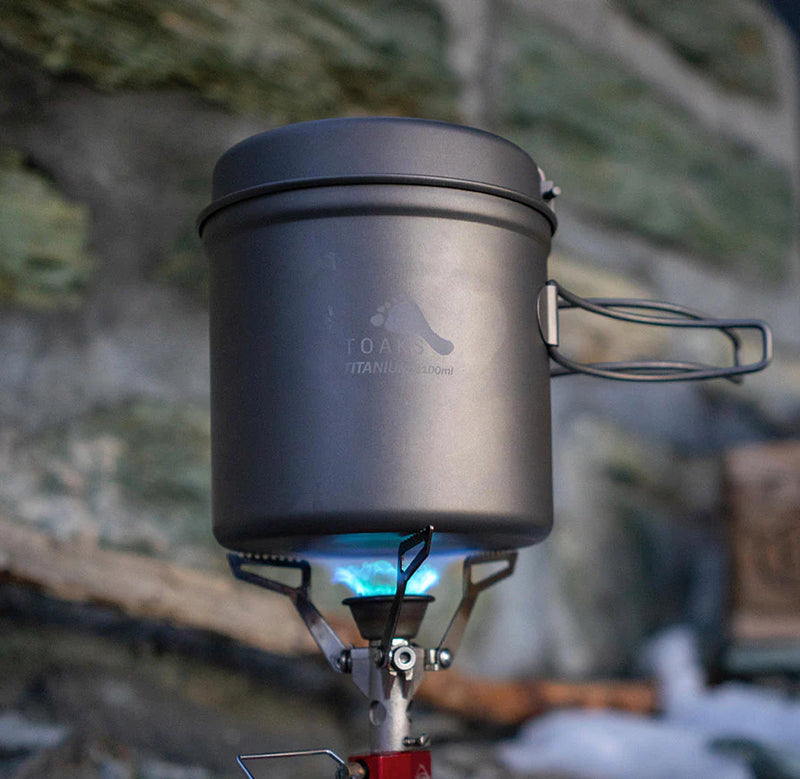 Load image into Gallery viewer, Toaks Titanium Pot with Pan ( 1100ML or 1300ML) By Toaks Outdoors
