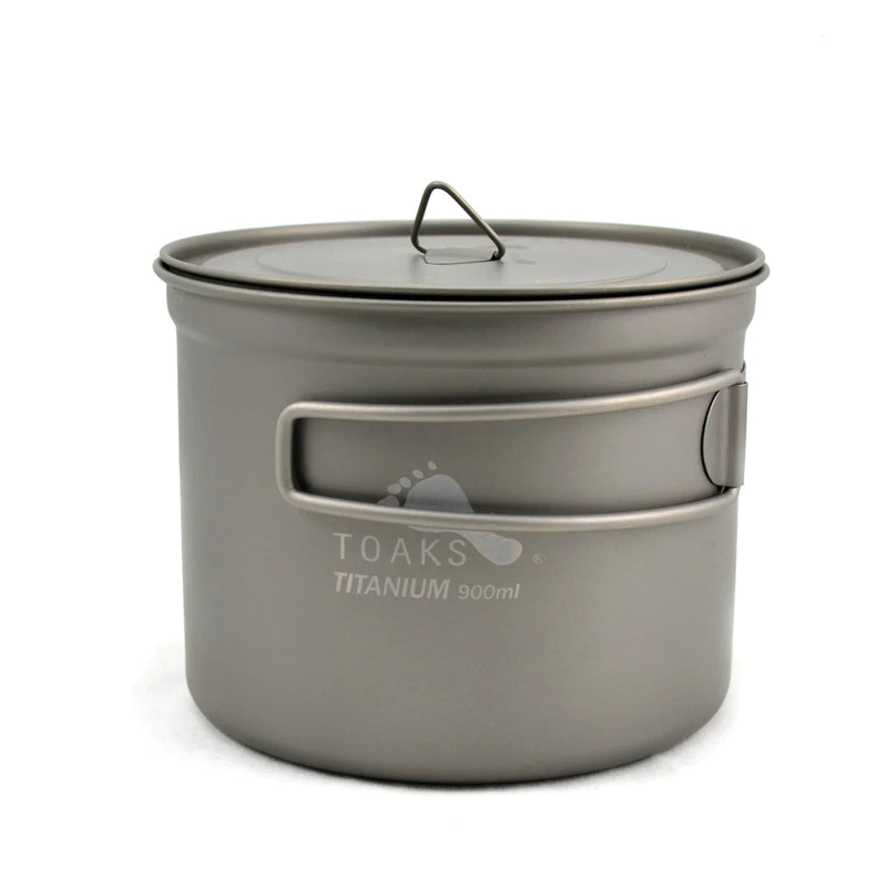Load image into Gallery viewer, TOAKS Titanium Lightweight Pot with Lid (750ml &amp; 900ml) 900ML 115mm Diameter By Toaks Outdoors
