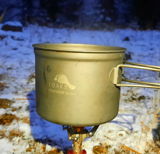 TOAKS Titanium Lightweight Pot with Lid (750ml & 900ml) By Toaks Outdoors
