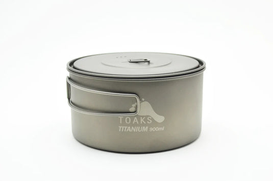 TOAKS Titanium Lightweight Pot with Lid (750ml & 900ml) 900ML 130mm Diameter By Toaks Outdoors