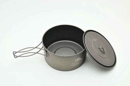 TOAKS Titanium Lightweight Pot with Lid (750ml & 900ml) By Toaks Outdoors