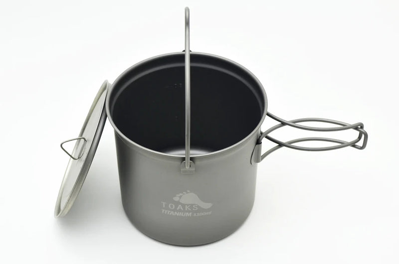 Load image into Gallery viewer, Toaks Titanium Pot with Bail Handle (Various Size) By Toaks Outdoors

