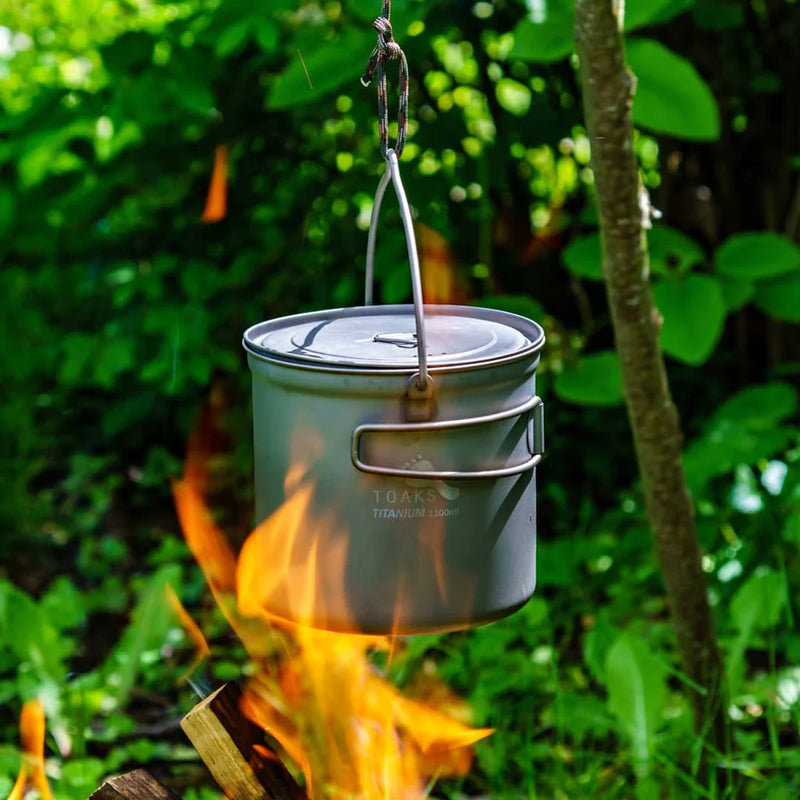 Load image into Gallery viewer, Toaks Titanium Pot with Bail Handle (Various Size) By Toaks Outdoors
