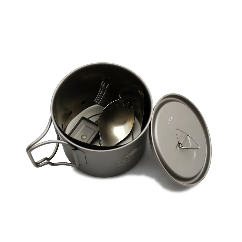 Load image into Gallery viewer, Toaks Titanium Solid Fuel Cook Set By Toaks Outdoors
