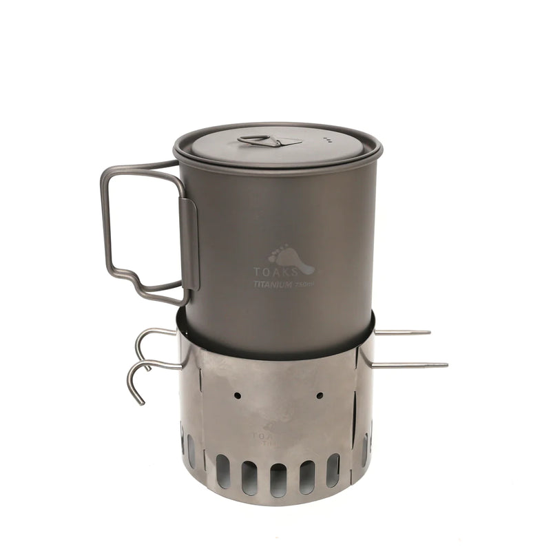 Load image into Gallery viewer, Toaks Tistand Titanium Alcohol Stove Dual Stand and Windscreen By Toaks Outdoors
