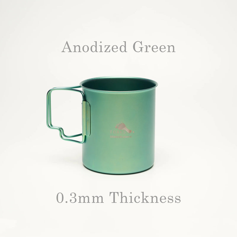 Load image into Gallery viewer, Toaks Ultralight Titanium 450ml Cup - (Various Colours) Green By Toaks Outdoors
