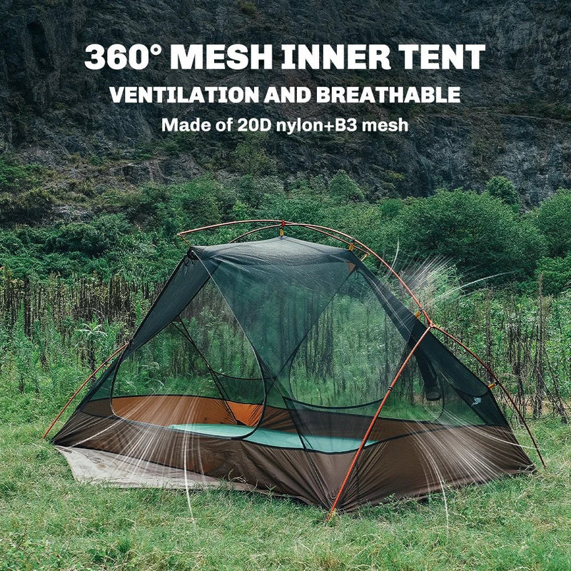 Load image into Gallery viewer, FireMaple Tropics 2 Person Backpacking Tent With Footprint By Fire Maple Gear
