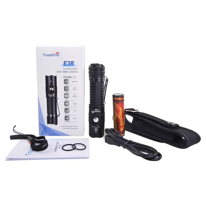 Load image into Gallery viewer, Trustfire E3R Rechargeable EDC Flashlight By Trust Fire
