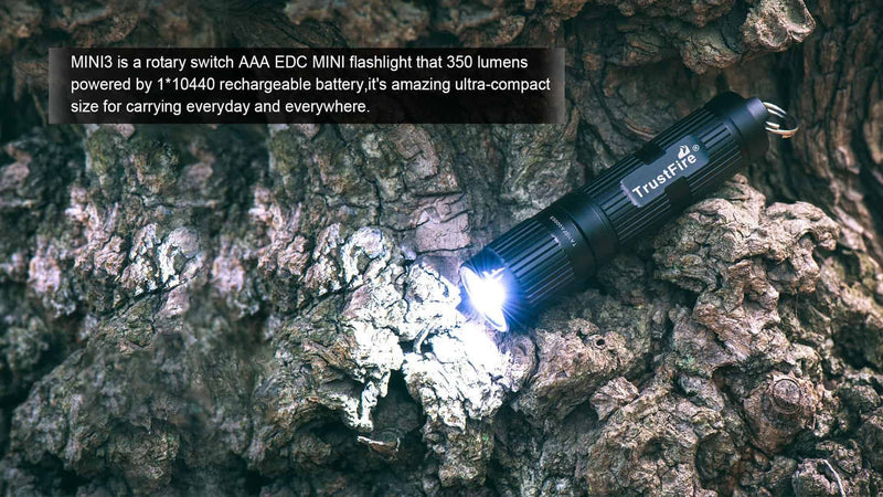 Load image into Gallery viewer, TrustFire MINI3 EDC Flashlight 350 Lumens By Trust Fire
