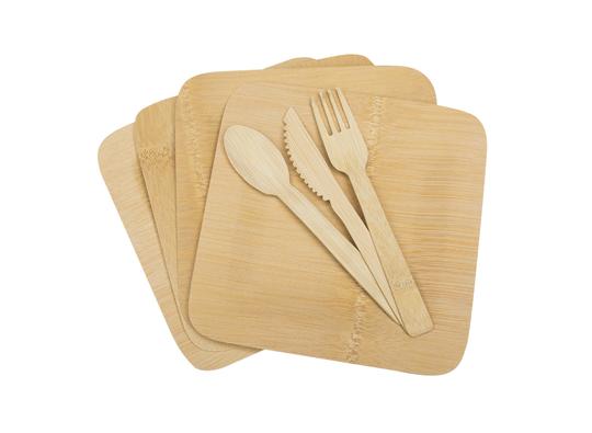 Load image into Gallery viewer, UST Bamboo Dinner Set ( 16pc) By UST Gear
